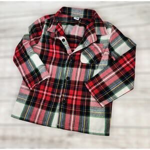 Old Navy Boys Button Down Red Plaid Size 4t Fall